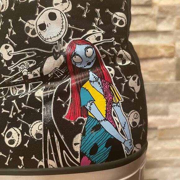 Nightmare Before Christmas Platform High Tops | Jack Sally Skulls Sz 10 Disney - Picture 4 of 11